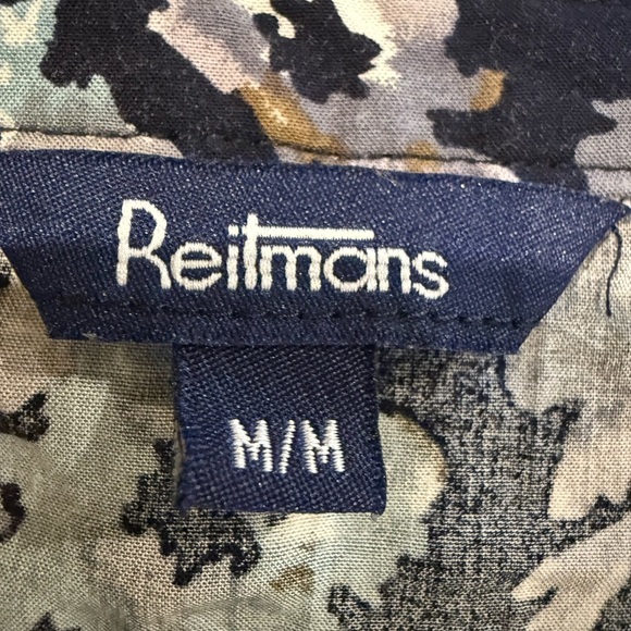 Reitmans Dark Blue Floral Blouse - Picture 11 of 12